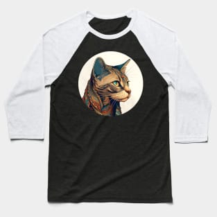 Cat Boho Cat Hippy Lover Design Baseball T-Shirt